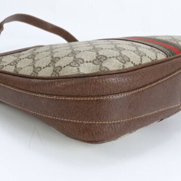 Gucci GG Supreme Sherry Leather Shoulder Bag Tote - Picture 3 of 9